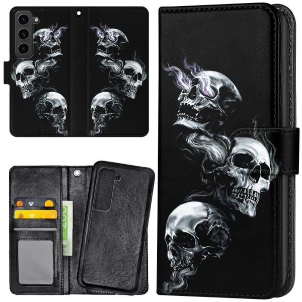 Samsung Galaxy S23 Plus - Plånboksfodral/Skal Skulls