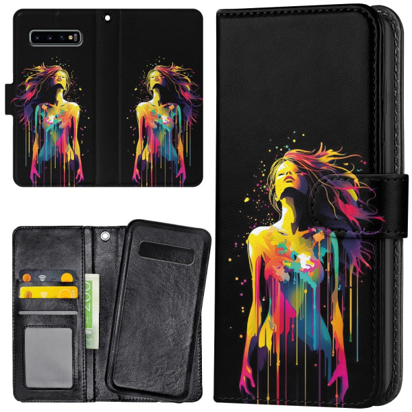 Samsung Galaxy S10e - Plånboksfodral/Skal Abstract