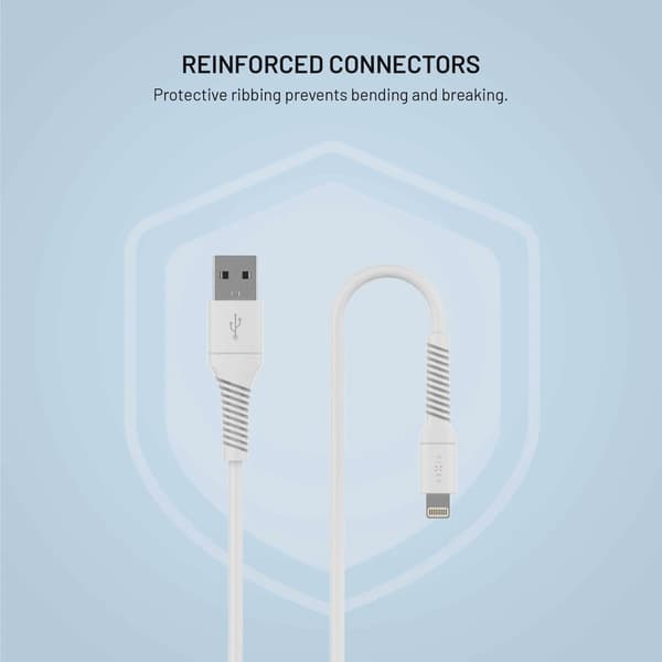 FIXED LIQUID silikonkabel USB-A/Lightning 1.2m Vit