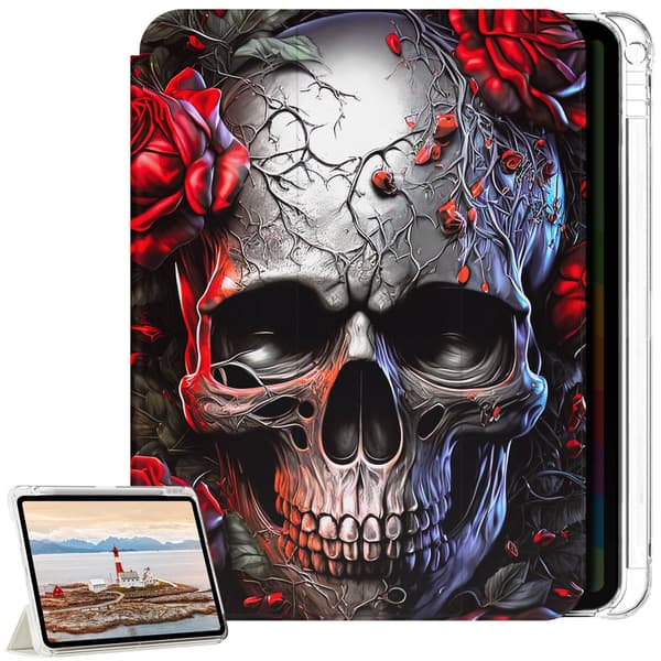 Deksel til iPad Pro 11" - M4/M5 - 2024/2025 - Skull Roses