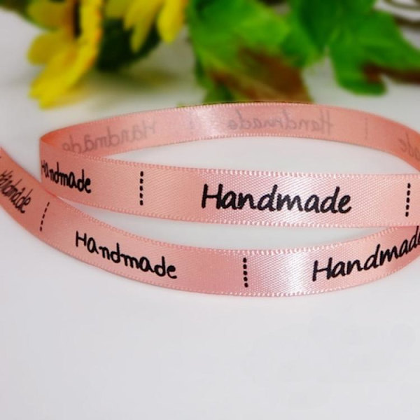 Presentsnöre Handmade / Satinband - 2m Rosa