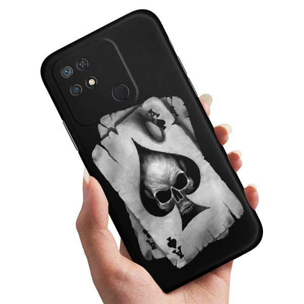 Xiaomi Redmi 10C - Cover/Mobilcover Dødningehoved Kortspil