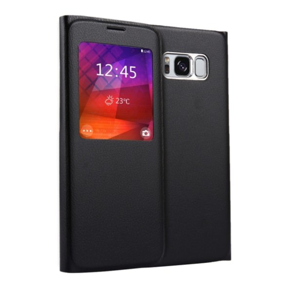 Samsung Galaxy S8 Plus läppäkotelo - litsi (musta) Black