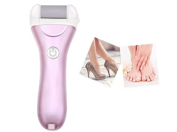 Elektrisk hälfil pimpstensskärare set 3 rullar LCD Rosa