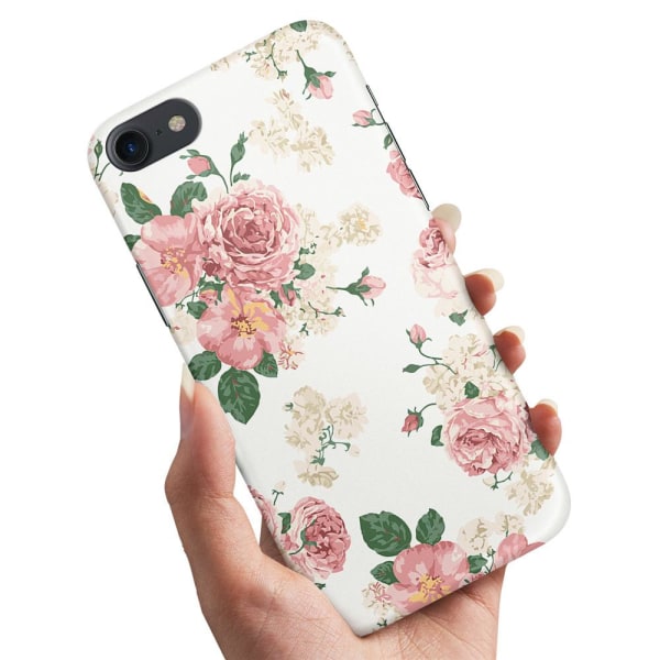 iPhone 7/8/SE - Cover/Mobilcover Retro Blomster