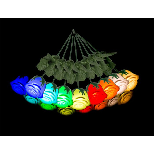 Ruusu LED-valolla – Värinvaihtava Multicolor