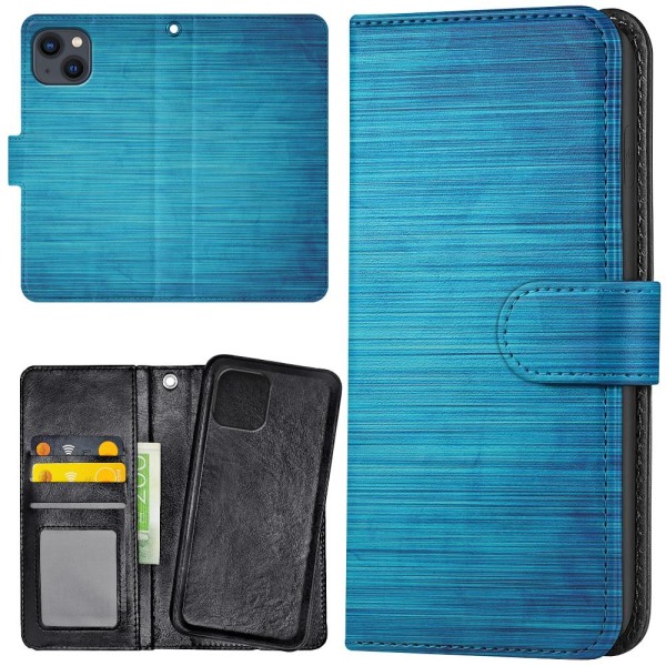 iPhone 14 - Plånboksfodral/Skal Repad Textur