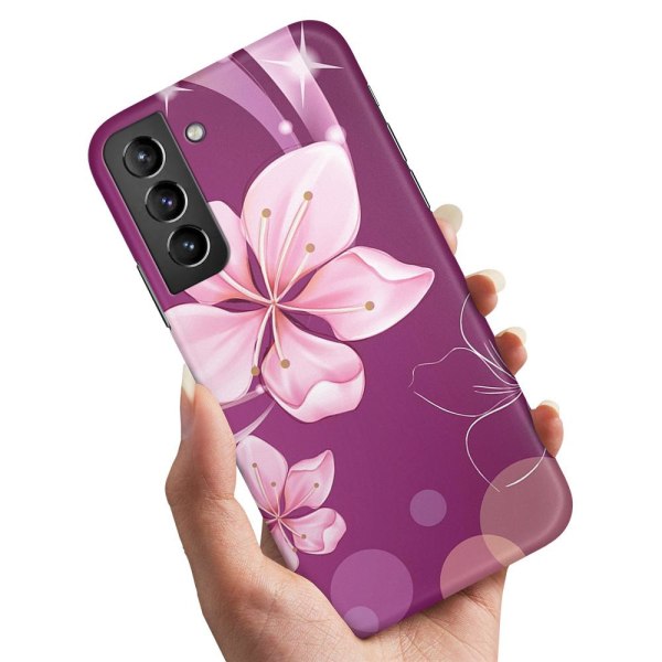 Samsung Galaxy S22 Plus - Cover/Mobilcover Hvid Blomst Multicolor