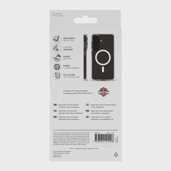 X2O Mag Clear Skal Samsung Galaxy S26 Klar