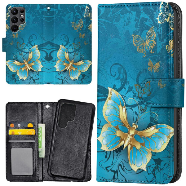 Samsung Galaxy S24 Ultra - Mobilcover/Etui Cover Sommerfugle