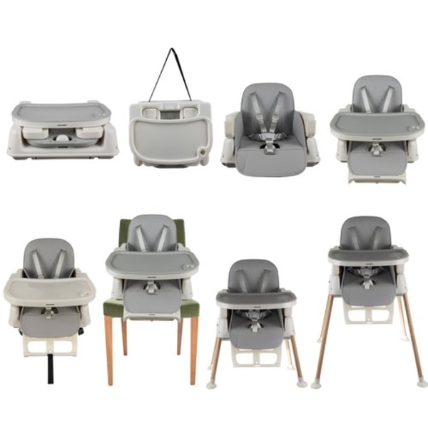 Børnestol Sammenklappelig med Aftagelige Ben-Barnestol med bakke Grey