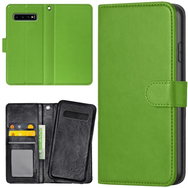 Samsung Galaxy S10 Plus - Mobilcover/Etui Cover Limegrøn Lime green