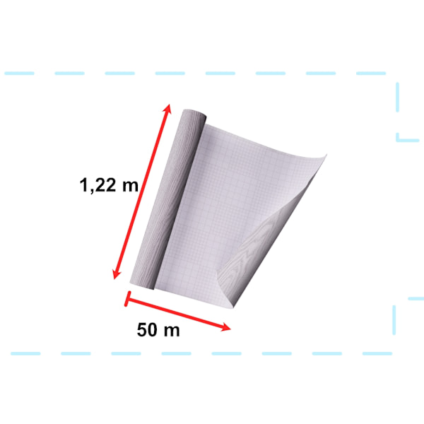 Dekorplast / Möbelfolie - Grå Ek - 1,22x50m