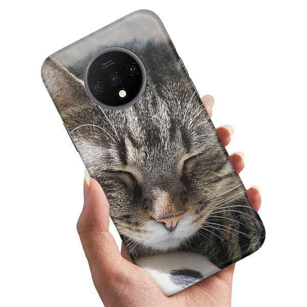 Skal / Mobilskal till OnePlus 7T - Sovande Katt
