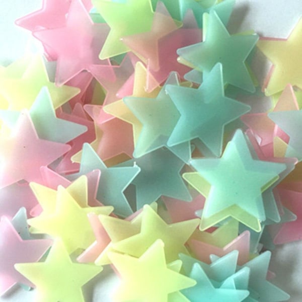 50-Pack - Stjernehimmel - Vægoverføringsbillede lysende stjerner Yellow