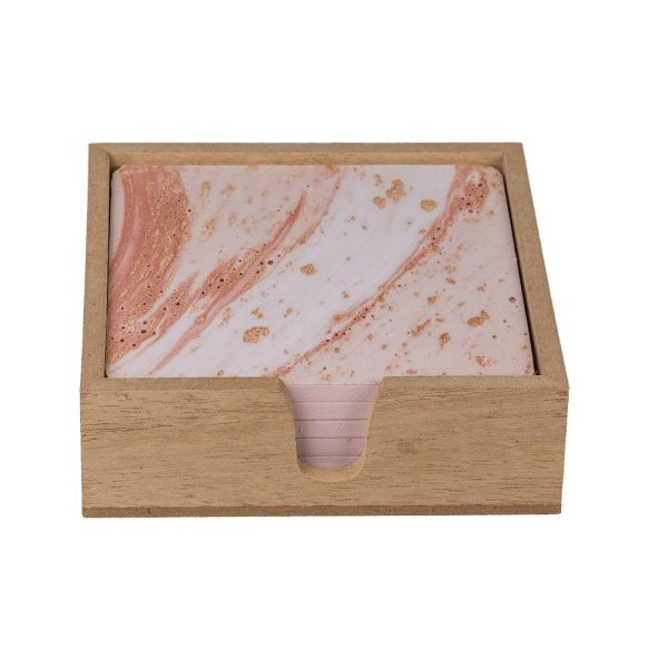 6-Pack - Coasters Marble - Coasters for glass White