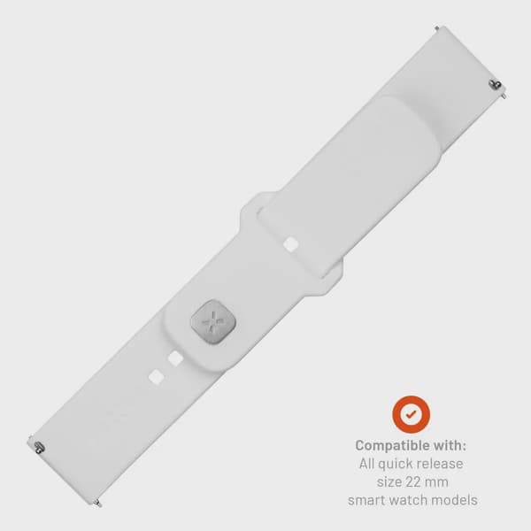 FIXED Silikonrem för Smartwatch Universal 22 mm Vit