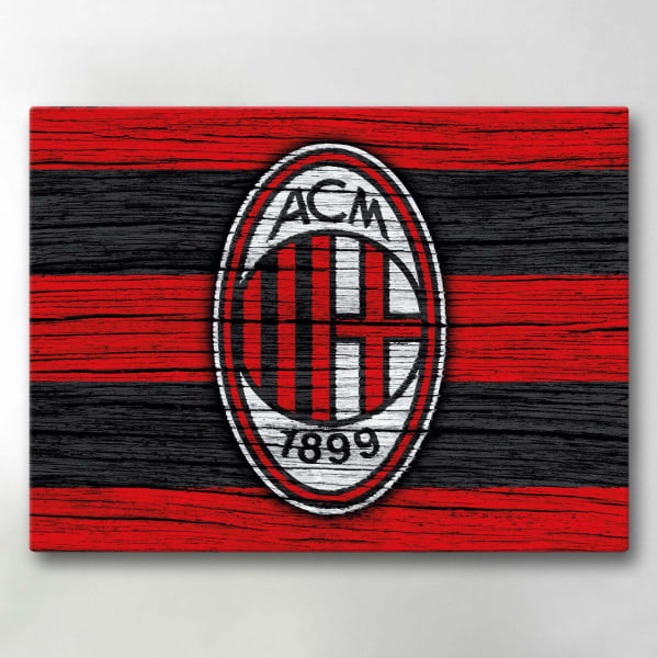 Lærredsbillede / Lærredstryk - AC Milan - 40x30 cm - Lærred