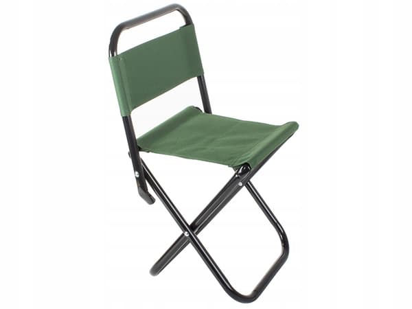 Fällstol - Campingstol med Ryggstöd Green