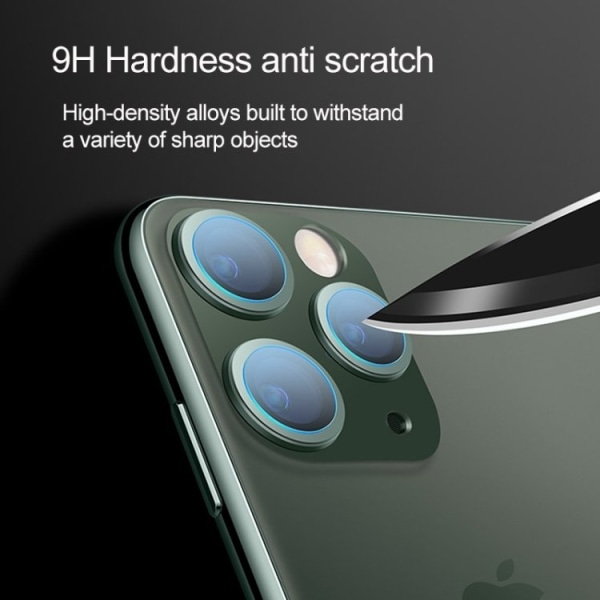 2 stk iPhone 11 - Skjermbeskytter Kamera - Herdet Glass Transparent