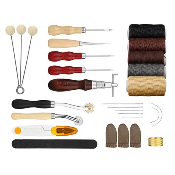 Læderværktøjssæt / Håndværktøj til Læder - 28 dele