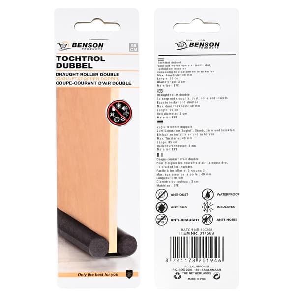 Tätningslist dubbel 95 cm grå