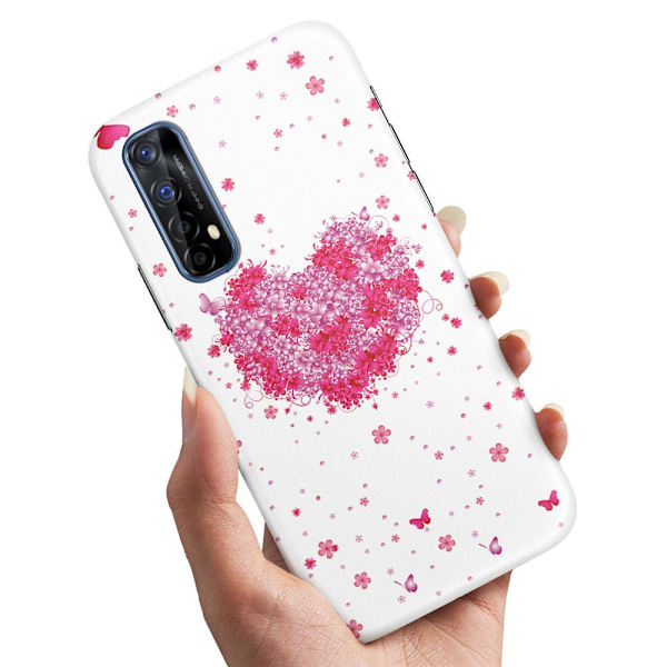Deksel / Mobildeksel til Realme 7 - Blomsterhjerte