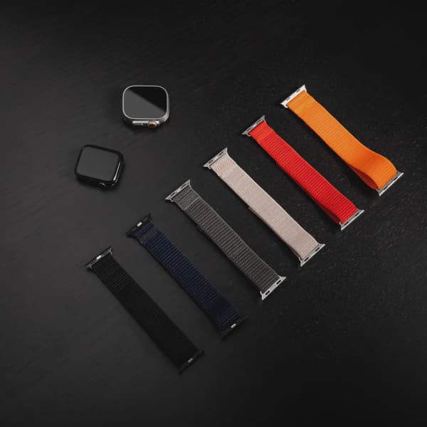 FIXED Nylonrem för Apple Watch 42/44/45mm Mörkblå