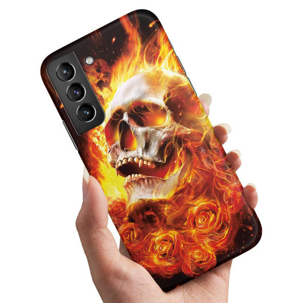 Samsung Galaxy S21 FE 5G - Cover/Mobilcover Burning Skull