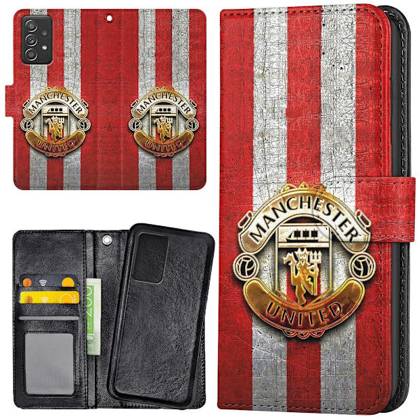 Samsung Galaxy A52/A52s 5G - Lompakkokotelo/Kuoret Manchester United Multicolor