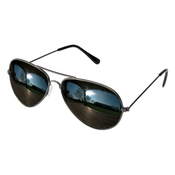 Solbriller UV / Aviator - Pilotbriller Spejlglas Silver one size