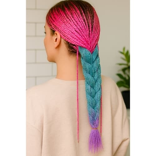 Jumbo Braid / Løshår Hårfletning - 60 cm Retro Ombre