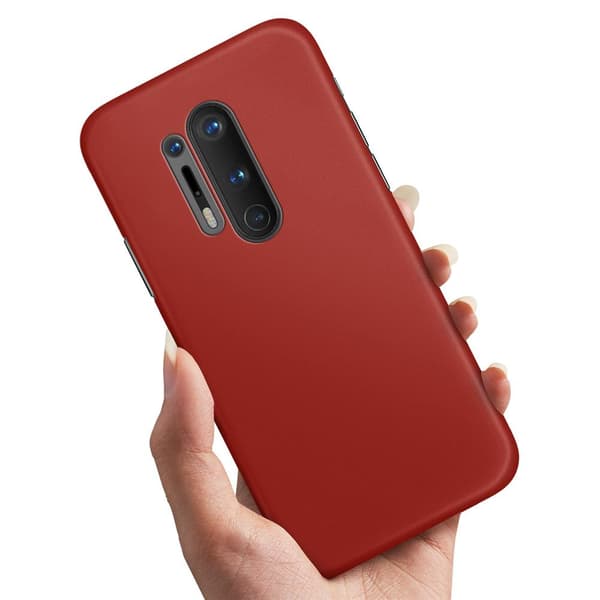 Deksel / Mobildeksel til OnePlus 8 Pro - Mørkrød Dark red