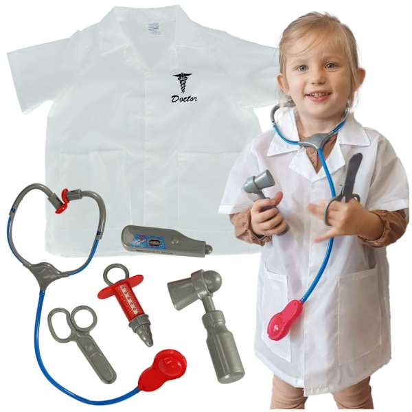 Doktor Maskeraddräkt för Barn - 3-8 år