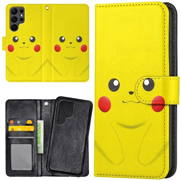 Samsung Galaxy S23 Ultra - Lommebok Deksel Pikachu / Pokemon