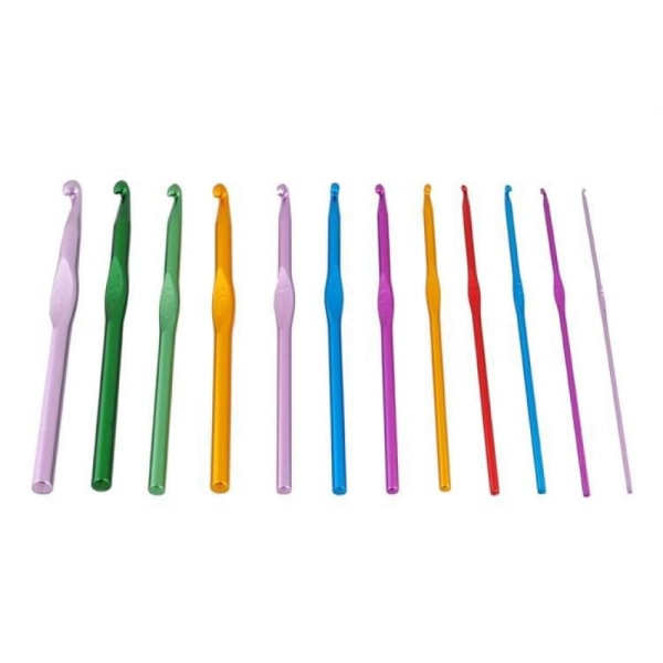 12-Pack - Heklenåler for strikking og hekling - Flere størrelser Multicolor