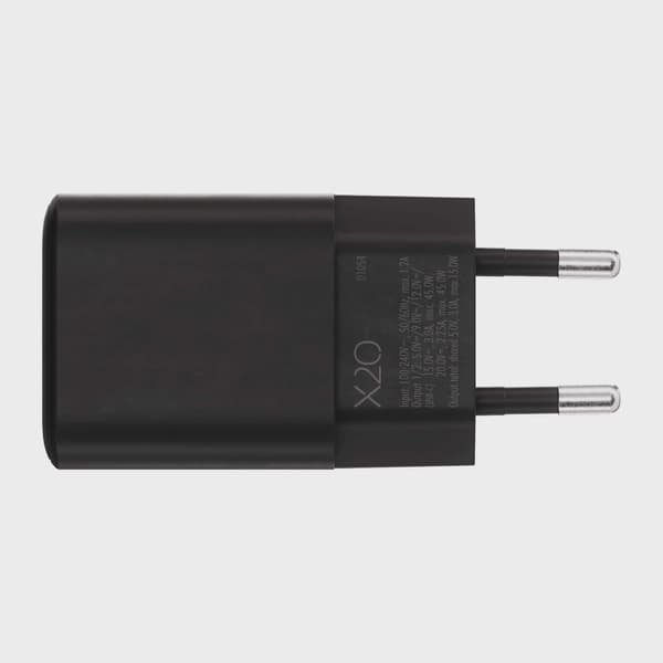 X2O 45W dubbel hemmaladdare USB-C/C GaN svart