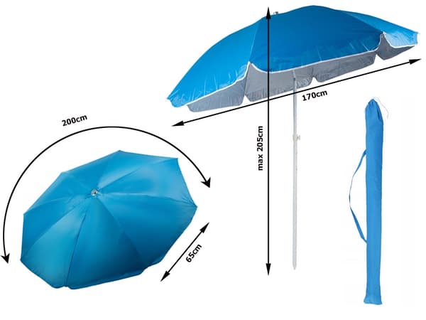 Stort Parasol med UV Beskyttelse - 170cm