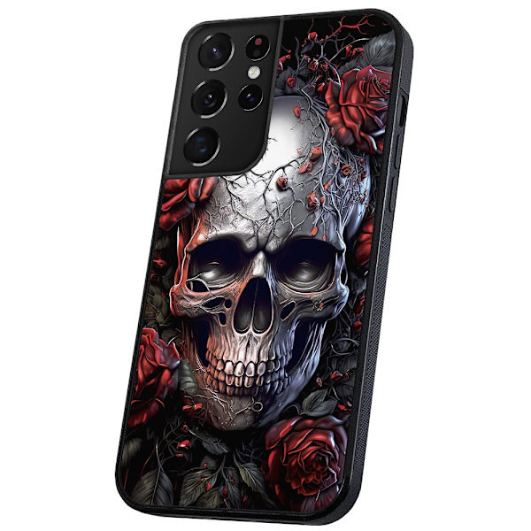 Samsung Galaxy S21 Ultra - Kuoret/Suojakuori Skull Roses