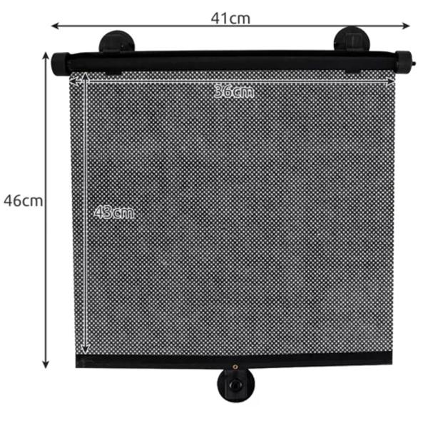 2-Pack - Solskydd Rullgardin för Bil - 41x46 cm