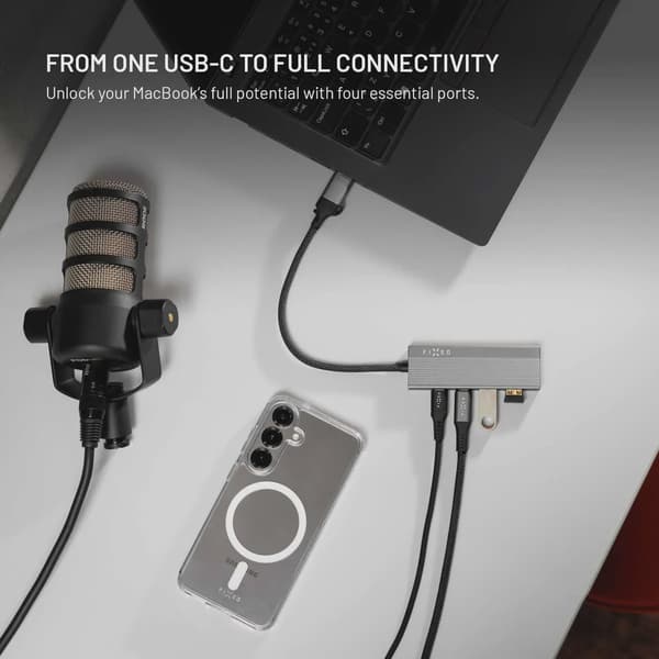 FIXED Hub Port 4in1 Multiport USB-C Hub Silver