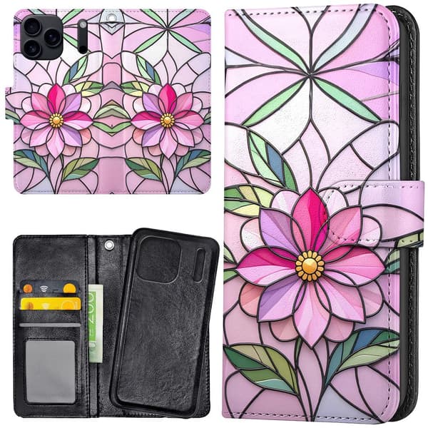 iPhone 17 / 18 Pro Max - Lompakkokotelo/Kuoret Glass Flower