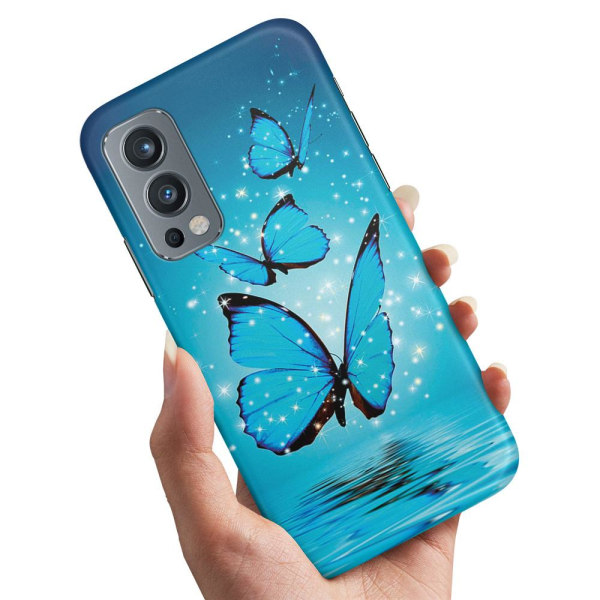 OnePlus Nord 2 5G - Cover/Mobilcover Glitrende Sommerfugle
