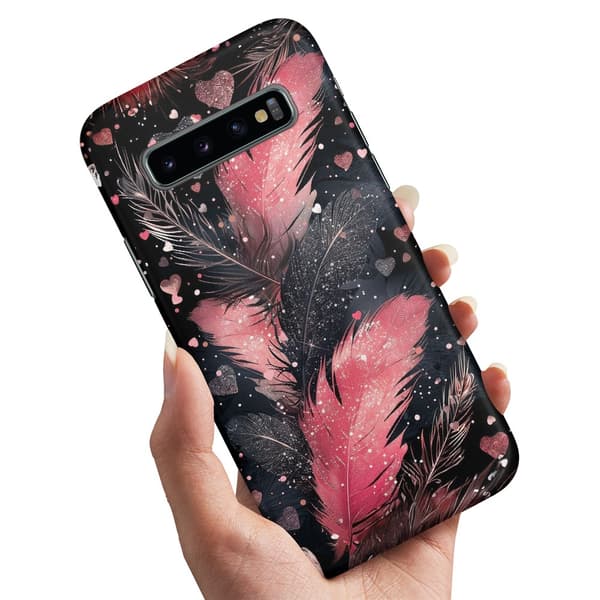 Deksel / Mobildeksel til Samsung Galaxy S10 Plus - Feathers