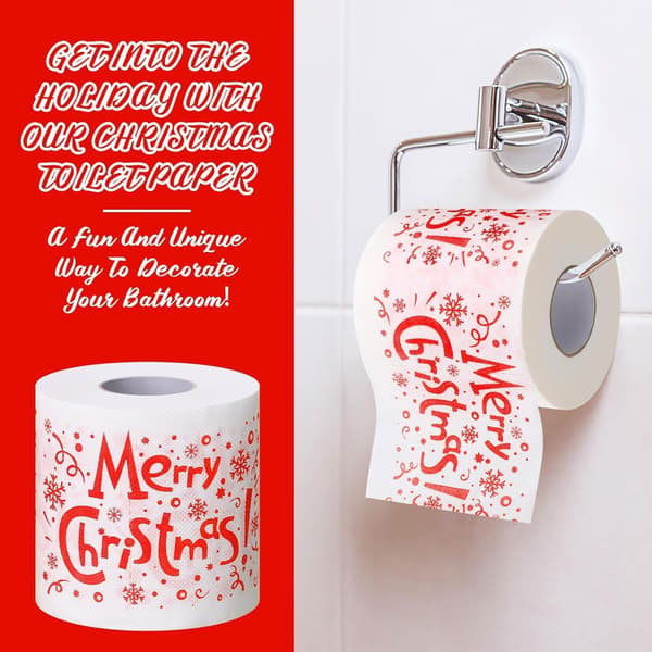 Juletoalettpapir med julemotiv - 1 rull