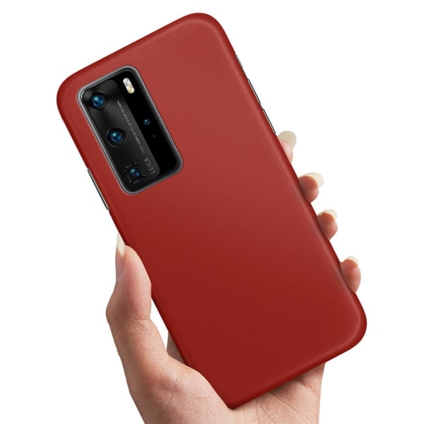 Huawei P40 - Deksel/Mobildeksel Mørkrød Dark red