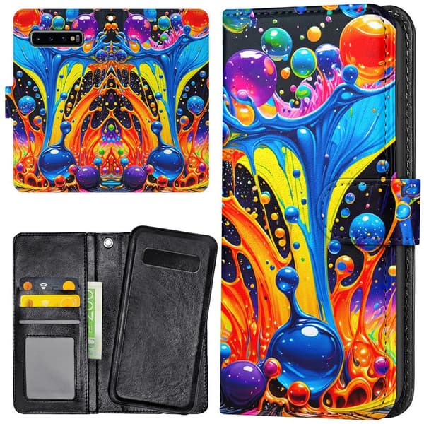 Samsung Galaxy S10 - Lommebok Deksel Abstract