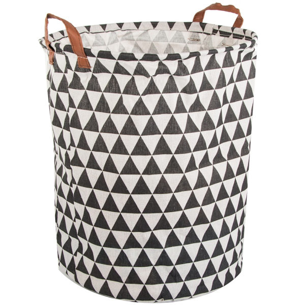 Hopfällbar Tvättkorg - 45L Svart