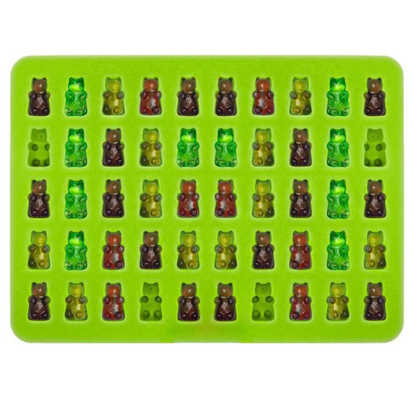 2-Kpl - Silikonimuotti Kumikarhut / Jäämuotti - 100 karhua Multicolor
