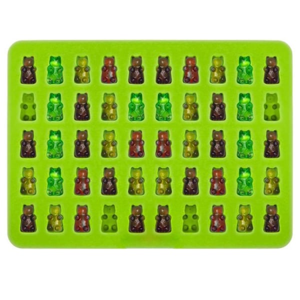2 kpl - silikonimuottikumikarhut / jäämuotti - 100 karhua Multicolor